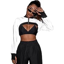 Amazon.com: LZLRUN Reflective Jacket for Women Rave Festival